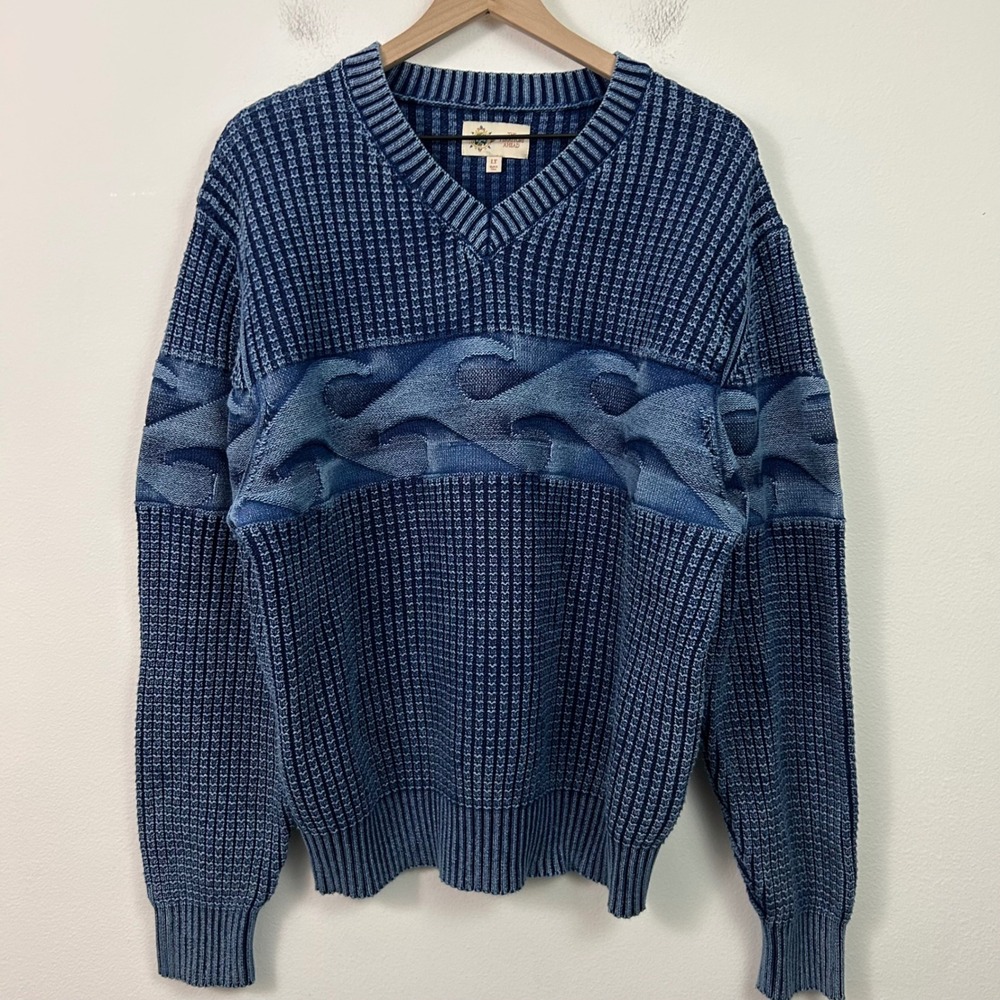 The Territory Ahead Mens‎ Sweater True Indigo Surfs Up Size Large Tall